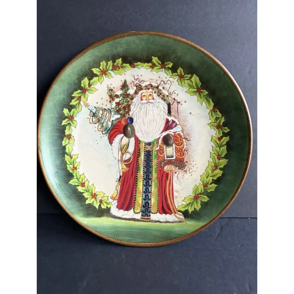 Giftcraft Holiday Plate 068901 Old World Santa Father Christmas Collectible 10”